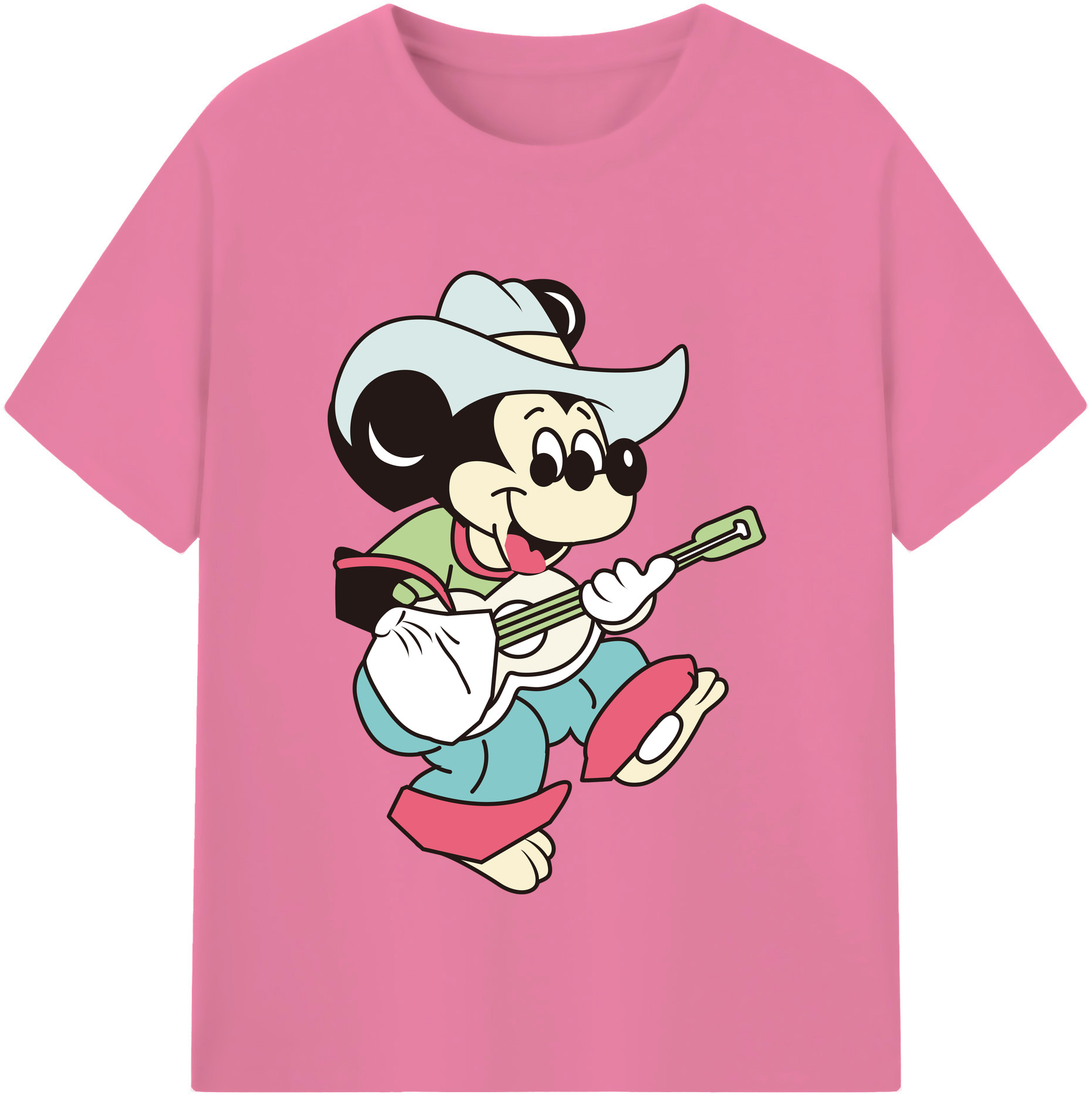 （画像用） ミッキーマウス Mickey Mouse 綿100％半袖Tシャツ（フロントプリント）